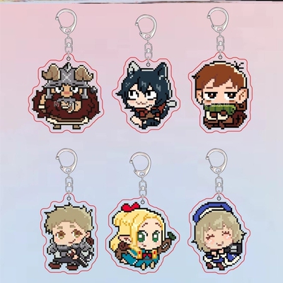 迷宫饭周边拼豆亚克力钥匙扣双面卡通可爱装饰背包挂件像素小礼物