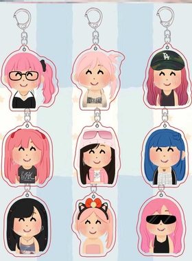aespa吉赛尔 日本小人系列可爱双面亚克力钥匙扣创意卡通装饰礼物