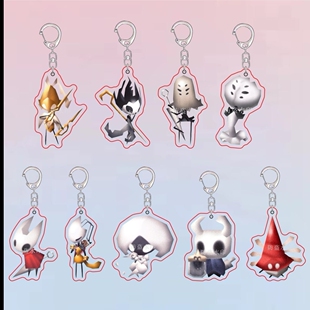 空洞骑士丝之歌方块系列双面亚克力钥匙扣装饰学生背包挂件小礼物