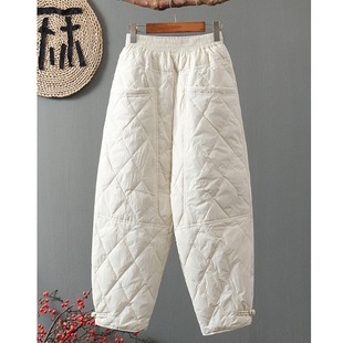 哈尔滨零下40度防寒加绒裤 大码 新款 女外穿2025冬季 子 加厚羽绒棉裤