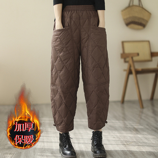 冬季 外穿棉裤 超厚羽绒棉裤 加绒加厚女式 子 女零下40度2025新款 大码