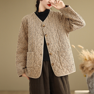 晋江轻薄棉袄妈妈夹棉碎花棉服外套女款秋冬2026新款二棉棉衣冬装