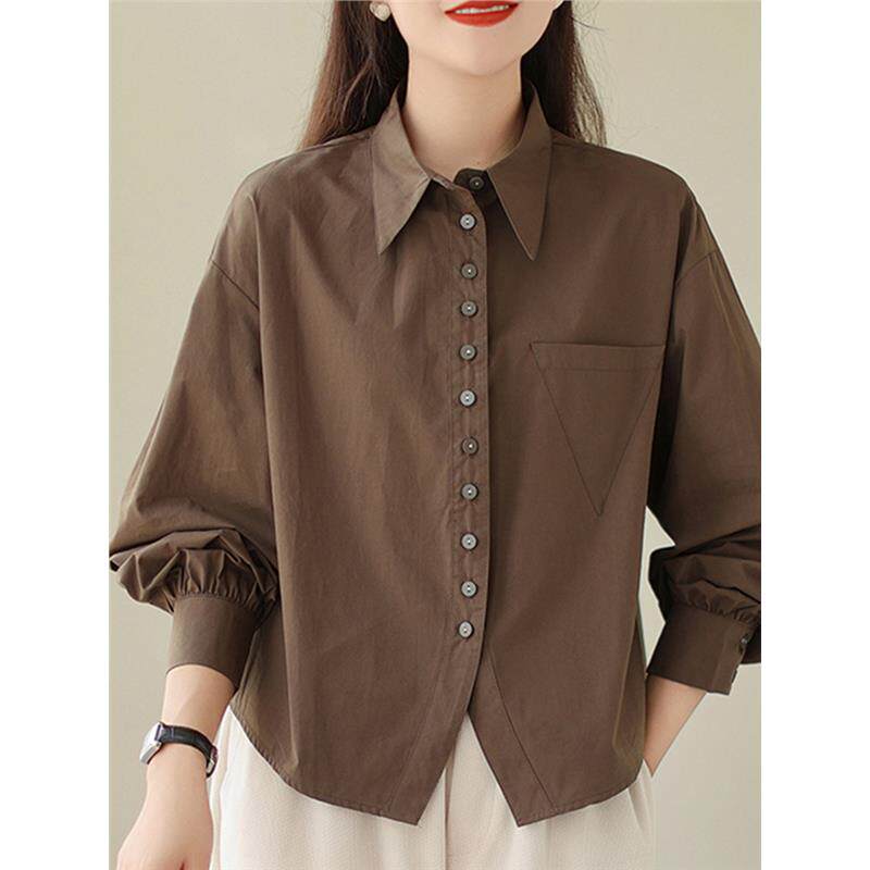 春装短款衬衫外套女春秋2025新款