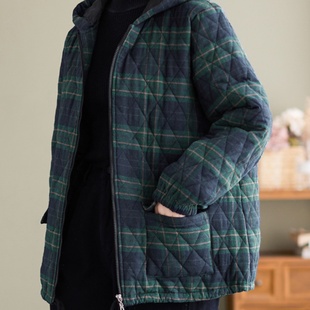 棉袄女妈妈冬装 新款 棉服上衣洋气棉衣 秋冬加厚外套秋装 中老年女装