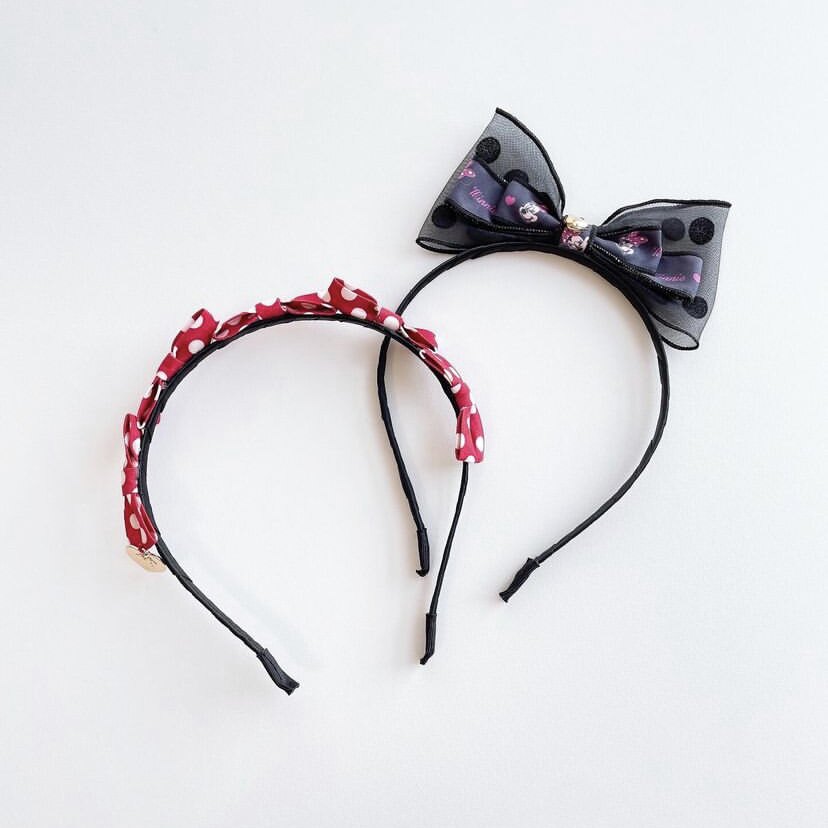 现货包邮日本生日城futafuta联名迪士尼disney米妮蝴蝶结发箍发饰