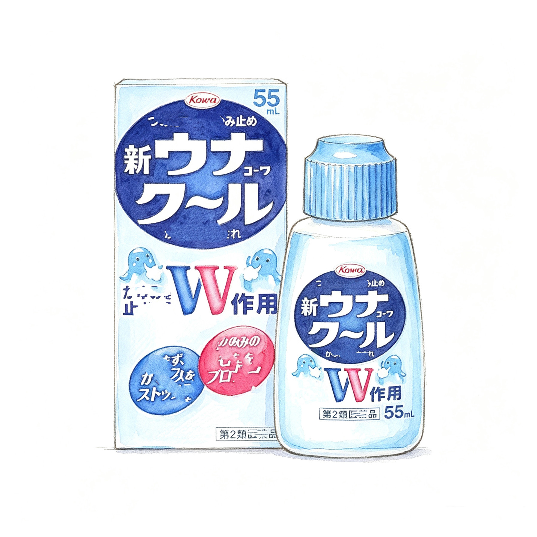现现日本正品代购兴和kowa止痒液驱蚊虫叮咬快速长效儿童孕妇55ml图片