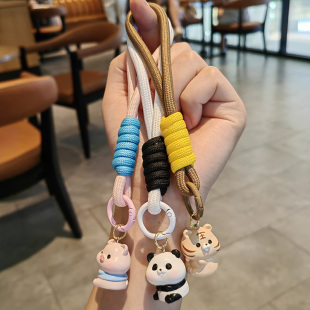 可爱小猪熊猫兔子老虎小鸡鸭钥匙扣汽车钥匙链精致书包挂饰礼物女