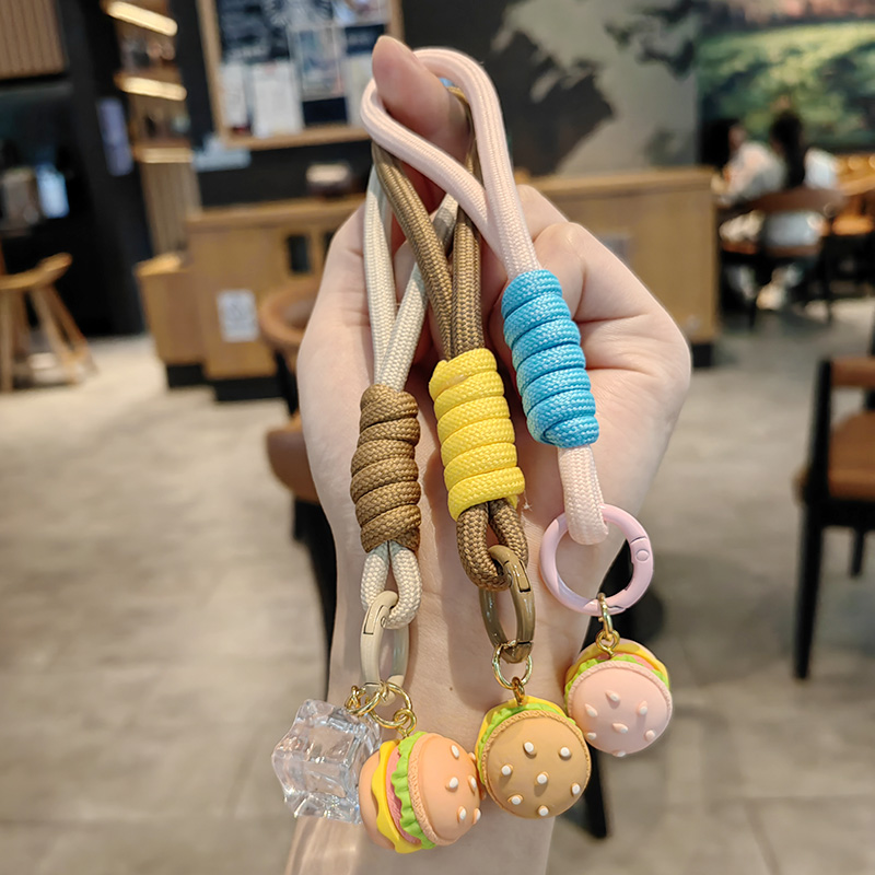 汉堡钥匙扣男女学生挂件ins