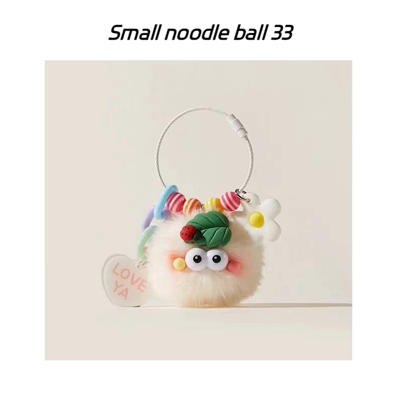 小面团儿33正品可爱腮红瓢虫小玩偶包包挂件毛绒包挂饰精致钥匙扣