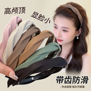 压发夹洗脸发窟 头饰发捆高级感洋气时尚 发箍女款 发卡头箍2024新款