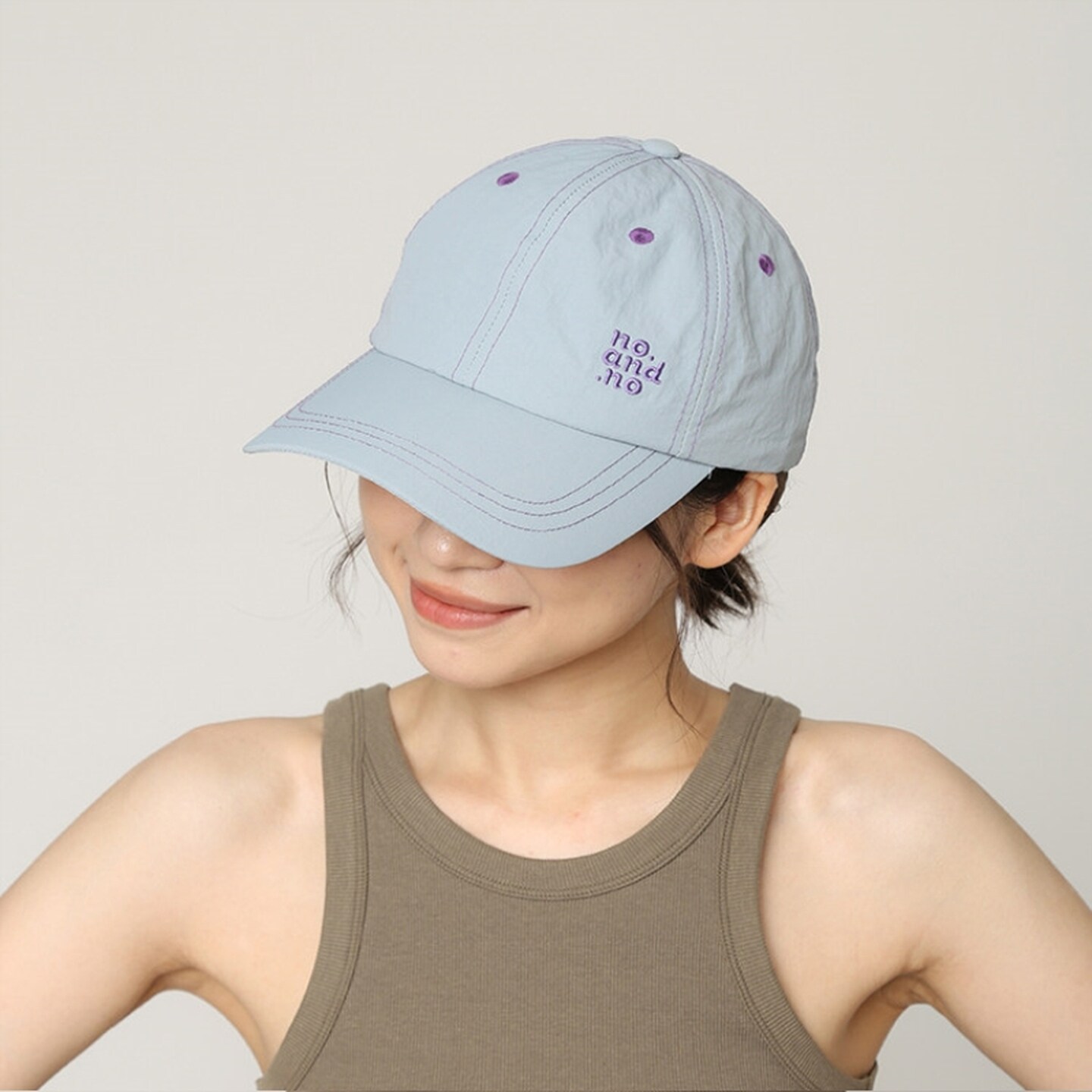 棒球帽女夏薄款春夏季速干轻薄透气棒球帽男清新蓝色鸭舌帽子户外