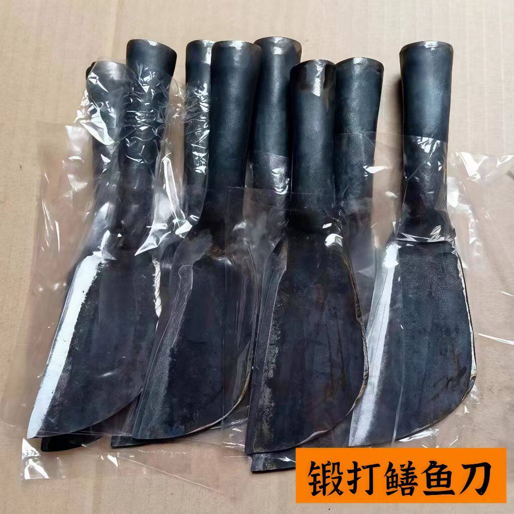黄鳝刀破鳝鱼工具泥鳅刀鱼刀弹簧钢锻打手工夹钢刀生蚝刀家用刀