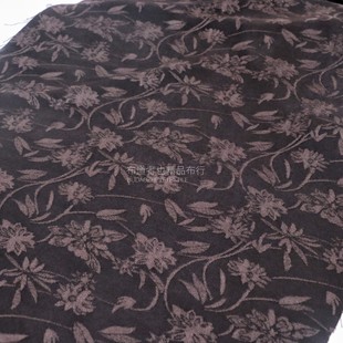 秋冬美拉德提花呢布料 复古咖啡色半裙连衣裙旗袍裤子时装面料