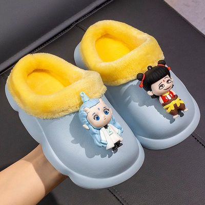 哪吒儿童棉拖鞋加绒加厚新款保暖