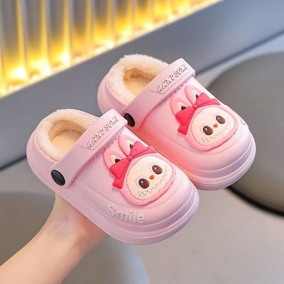 拉布布冬季儿童棉拖鞋