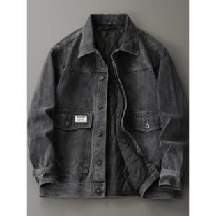 工装加棉加厚牛仔外套男2025新款可拆卸美式高街宽松棉服夹克