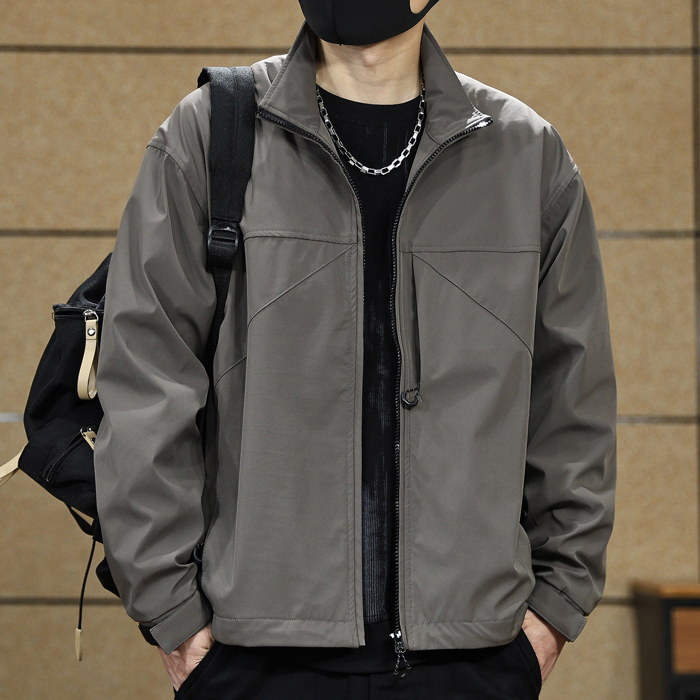 美式户外工装男士休闲夹克2026春季新款宽松防风冲锋上衣外套男潮