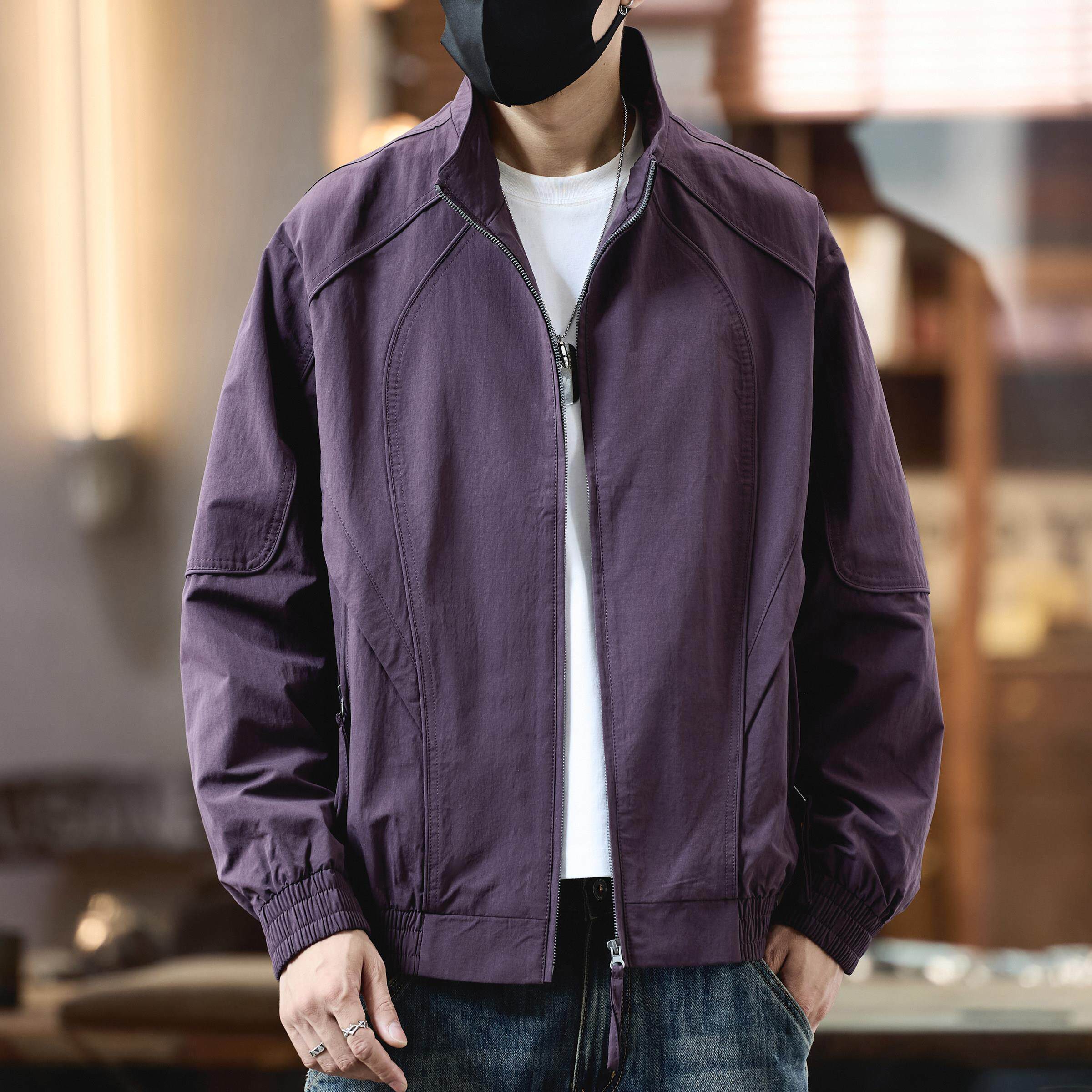 美式高街立领夹克男士2026春秋季新款潮牌痞帅高级感休闲工装外套