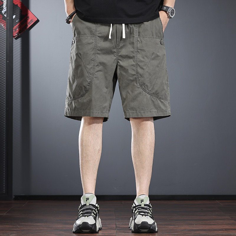 美式工装短裤男款宽松直筒五分裤夏季高端设计感纯棉潮流休闲中裤