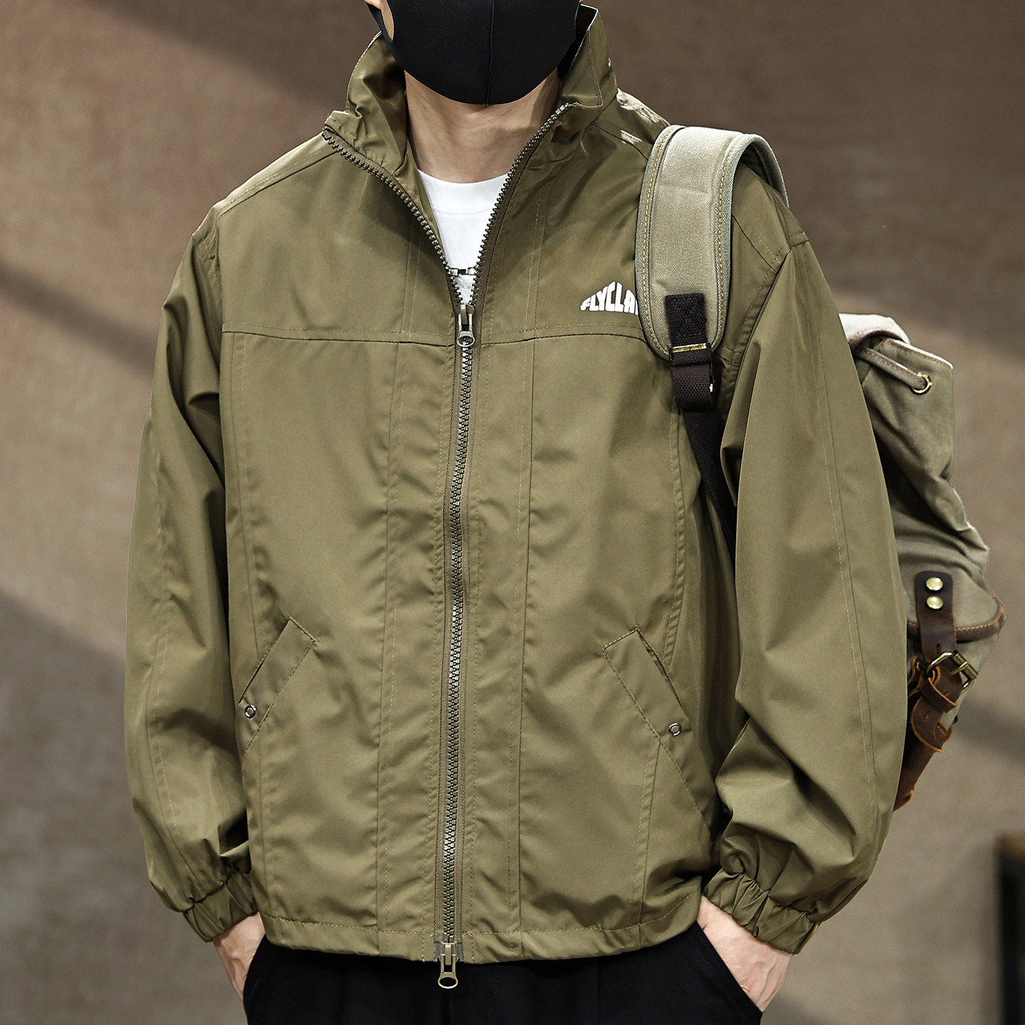 美式户外休闲工装男士夹克2026春季新款重磅潮牌防风冲锋外套男款