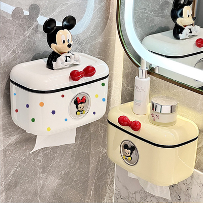 可爱纸巾盒卫生间厕纸盒洗脸巾抽纸盒悬挂卷纸筒收纳架壁挂式