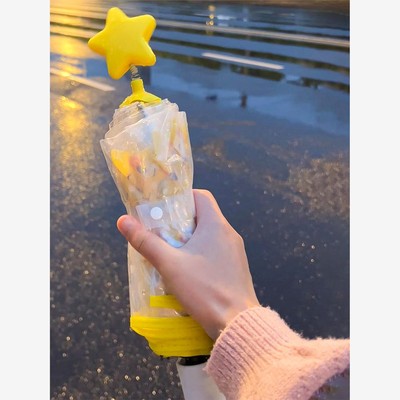 星星帽雨伞加大加厚加固透明自动伞女生上学用高颜值可爱2025新款