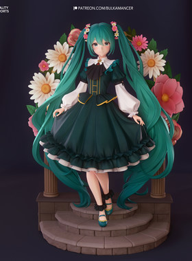 【艺染模型】 初音初音未来初音未来纪念白膜 微缩 gk 白模手办