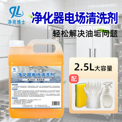 油烟净化器餐饮商用烧烤强力除油滤芯无烟电场清洗剂专用油污溶解