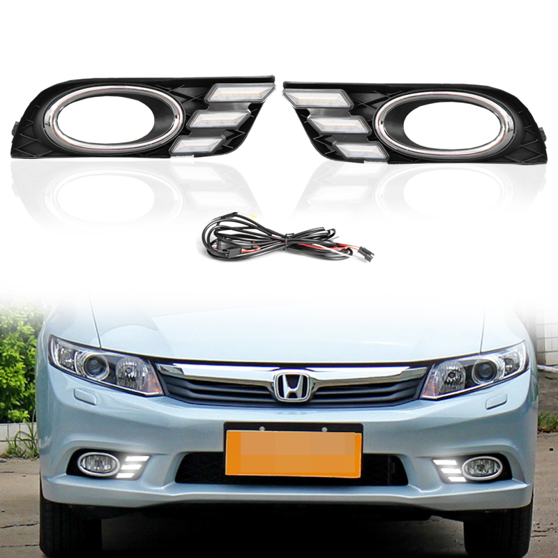 12-13款本田思域改装LED日行灯