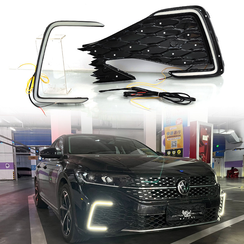 适用于22-24款大众帕萨特星空版日行灯雾灯框改装LED行车灯前杠灯