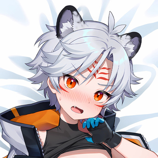 Skeb白虎少年白夜tira动漫二次元周边正太腐女送礼物等身抱枕枕套