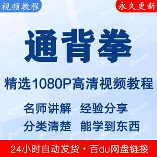 通背拳视频教程新手自学零基础入门精通教学课程全集