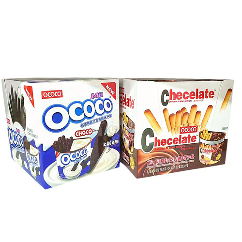 OCOCO480g巧克力酱饼干条12小杯