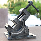 木工角度台虎钳小型家用多功能桌虎钳可倾斜台钳工作台精密平口钳