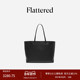 Flattered Luka女士小牛皮大容量托特包通勤极简水桶包单肩手提包