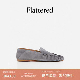 通勤平底单鞋 Flattered 一脚蹬乐福鞋 Bon牛麂皮老钱豆豆鞋 女 Bon