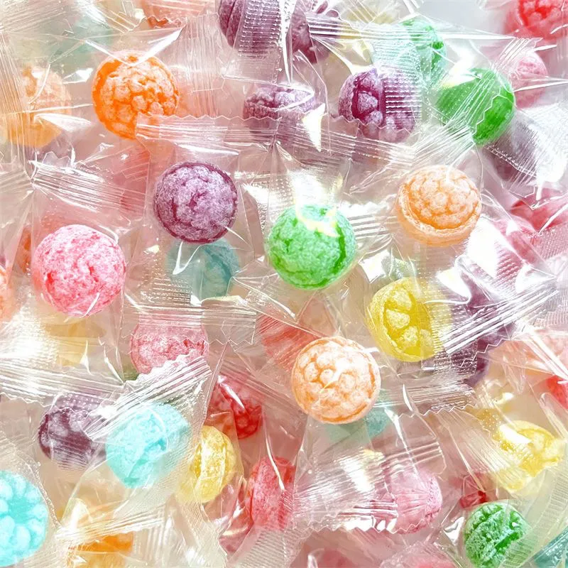 【豪美味】六色花瓣水果硬糖高颜值酸甜水果糖网红散装儿童零食