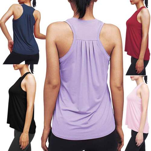 Women Shirt Vest tanktop Gym clothes Tops yoga running sport