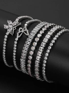高级感锆石手链 Zircon Bracelets Silver Bracelet hand Jewelry
