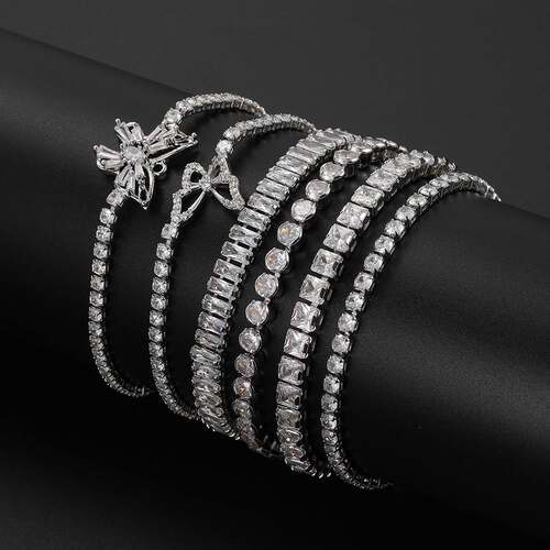 高级感锆石手链 Zircon Bracelets Silver Bracelet hand Jewelry