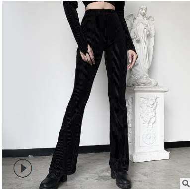 Flare pants women's casual casual wide leg pants坑条阔腿