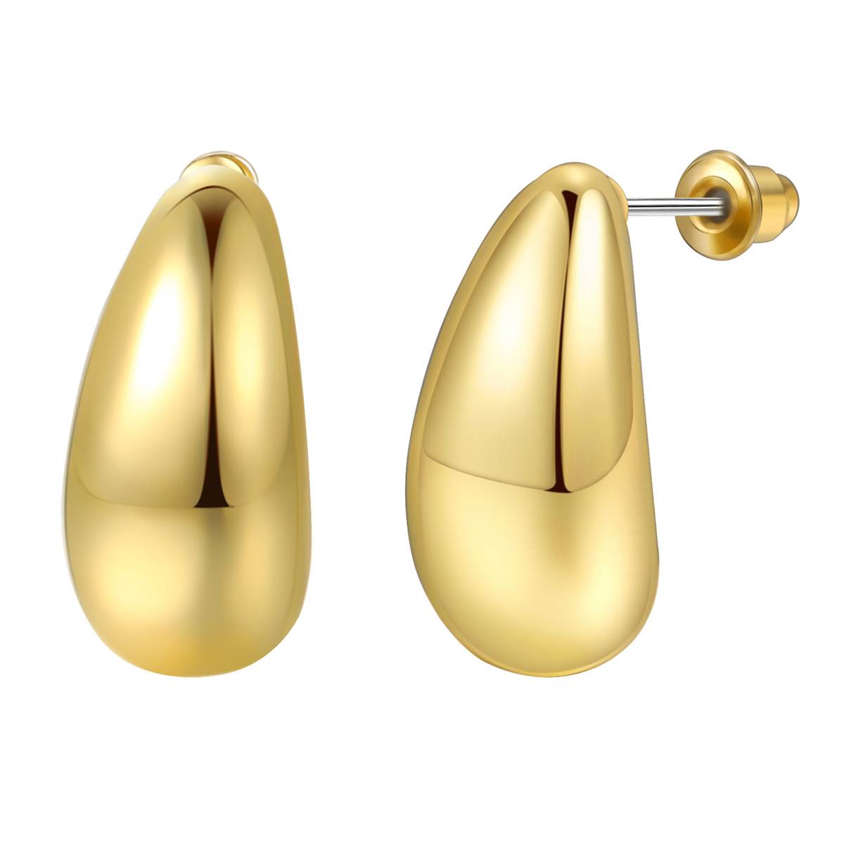earing melon seed type alloy Earrings 欧美瓜子型高级感耳环女
