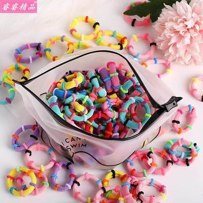 100pcs girl rubber hair band children Head rope Headdress