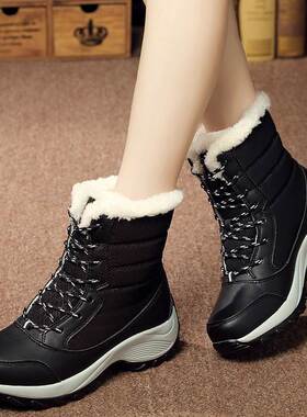 сапоги Women waterproof shoes winter warm snow boots女