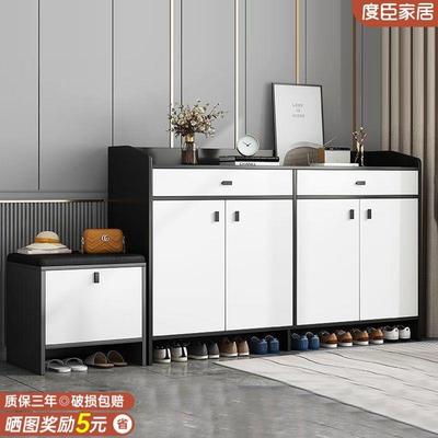 新鞋柜意式轻奢2023新款爆款换鞋凳家用门口阳台楼道外入户玄关柜