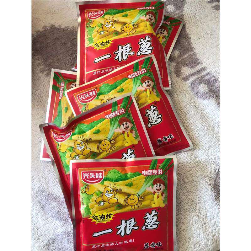 光头娃一根葱休闲葱香味薯条8090儿时怀旧经典网红休闲膨化食品