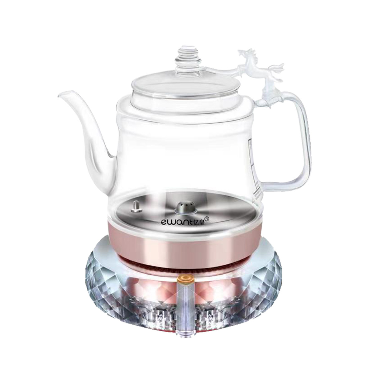 玻璃电水壶自动上水烧水壶底部抽水电水壶功夫茶快速壶电茶壶