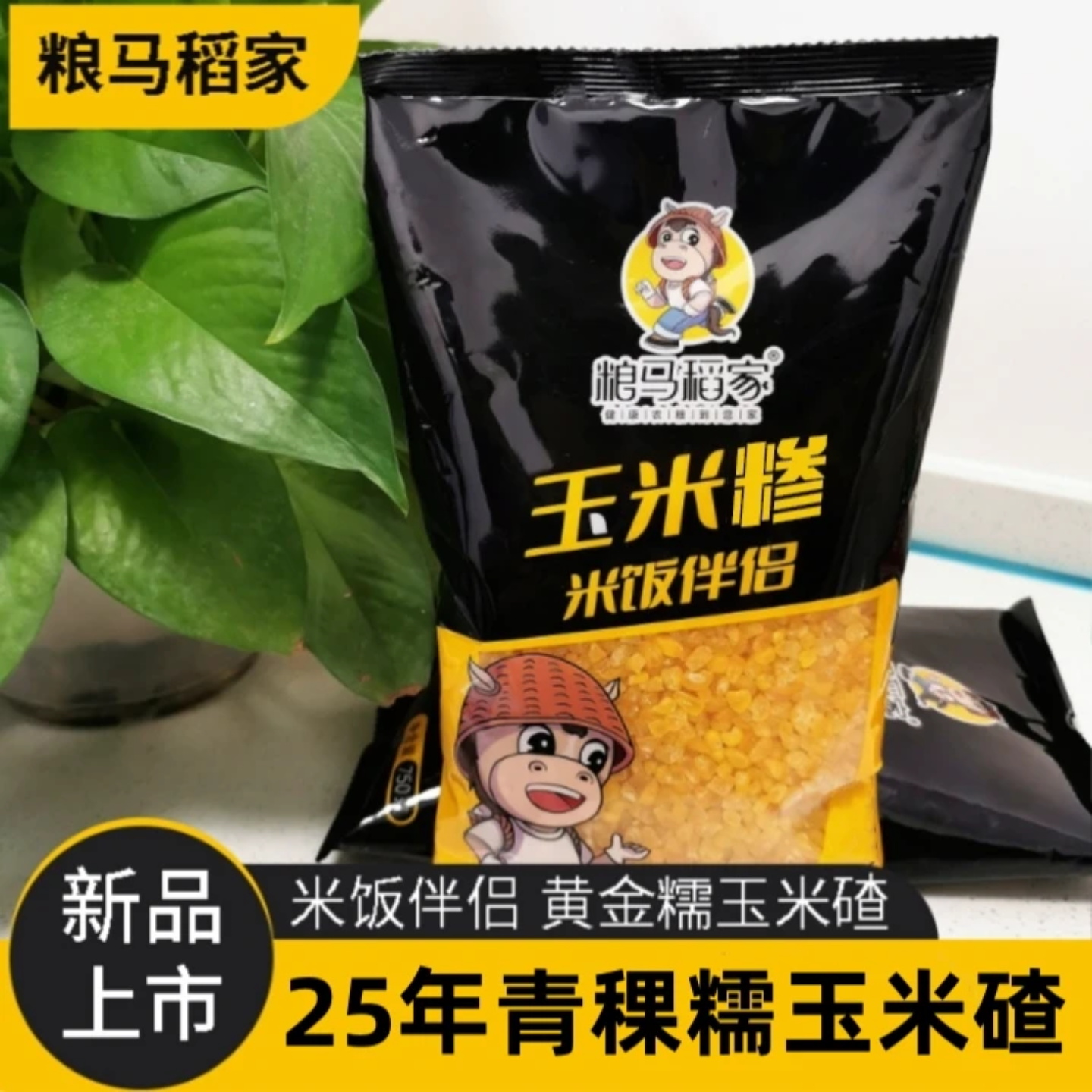 粮马稻家25年新青稞玉米碴 东北玉米 大碴粥 糯玉米碴子