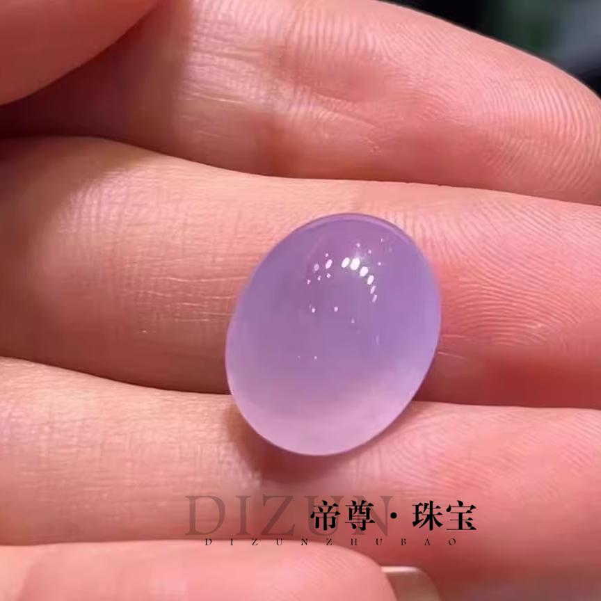 紫罗兰蛋面冰种冰紫镶嵌