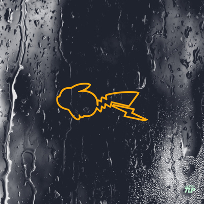 丛迪镂空车贴 宠物小精灵宝可梦pokemon皮卡丘比卡丘放电游戏贴纸